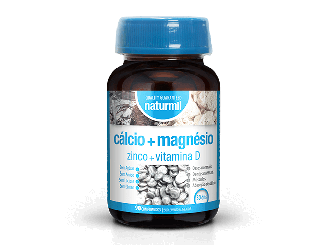 30101911001 calcio magnesio zinco vitamina d 90 comprimidos naturmil fitness, nutrition