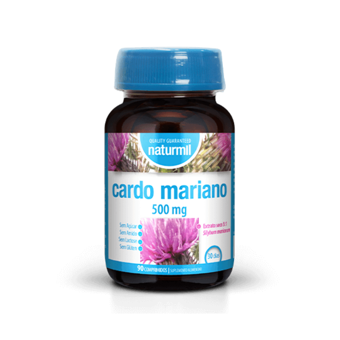 30102010001 cardo mariano 500mg 90 comprimidos  naturmil fitness, nutrition