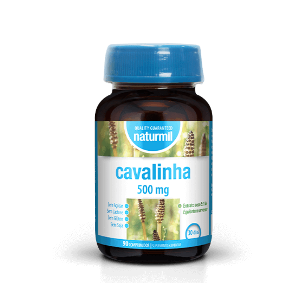 30102510001 cavalinha 500mg 90 comprimidos naturmil fitness, nutrition