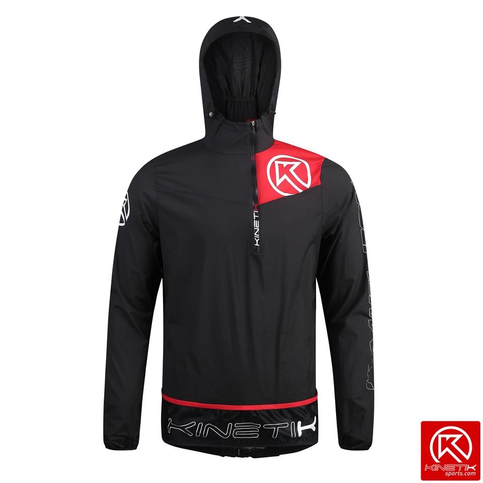 20304801 windproof trail running jacket kameleon black fitness, nutrition