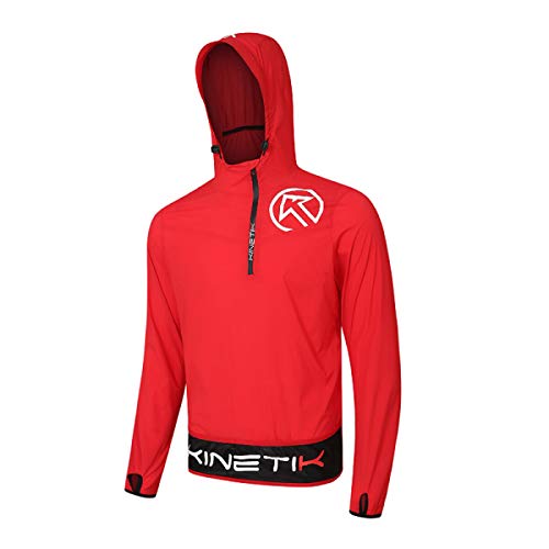 20304802 windproof trail running jacket kameleon red fitness, nutrition