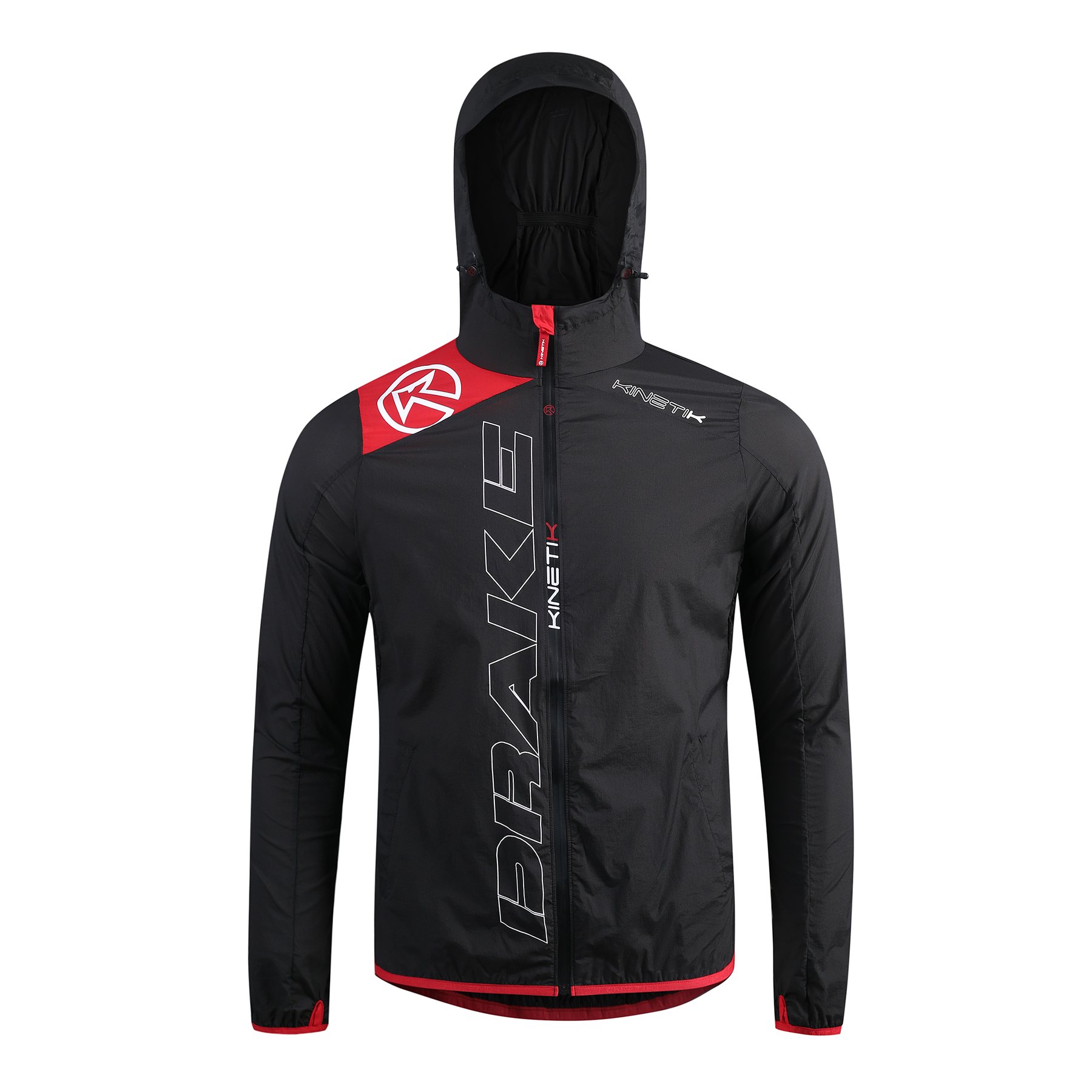 20304901 windproof running jacket drake unisex black fitness, nutrition