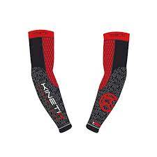 arm01 mangas de braco de compressao vermelhas fitness, nutrition