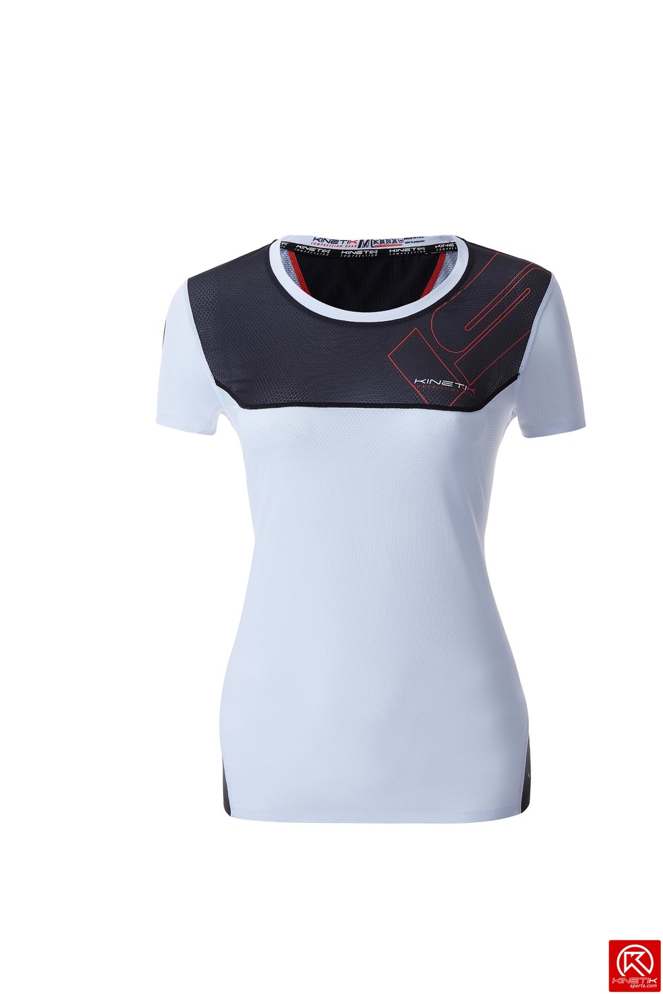 20001801 t shirt isonik manga curta preto mulher fitness, nutrition