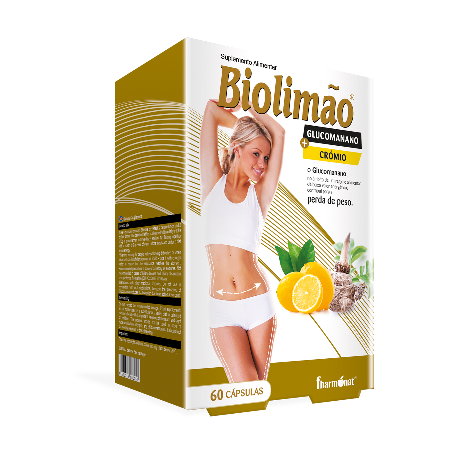 52684 biolimao glucomanano  cromio 60 capsulas fitness, nutrition