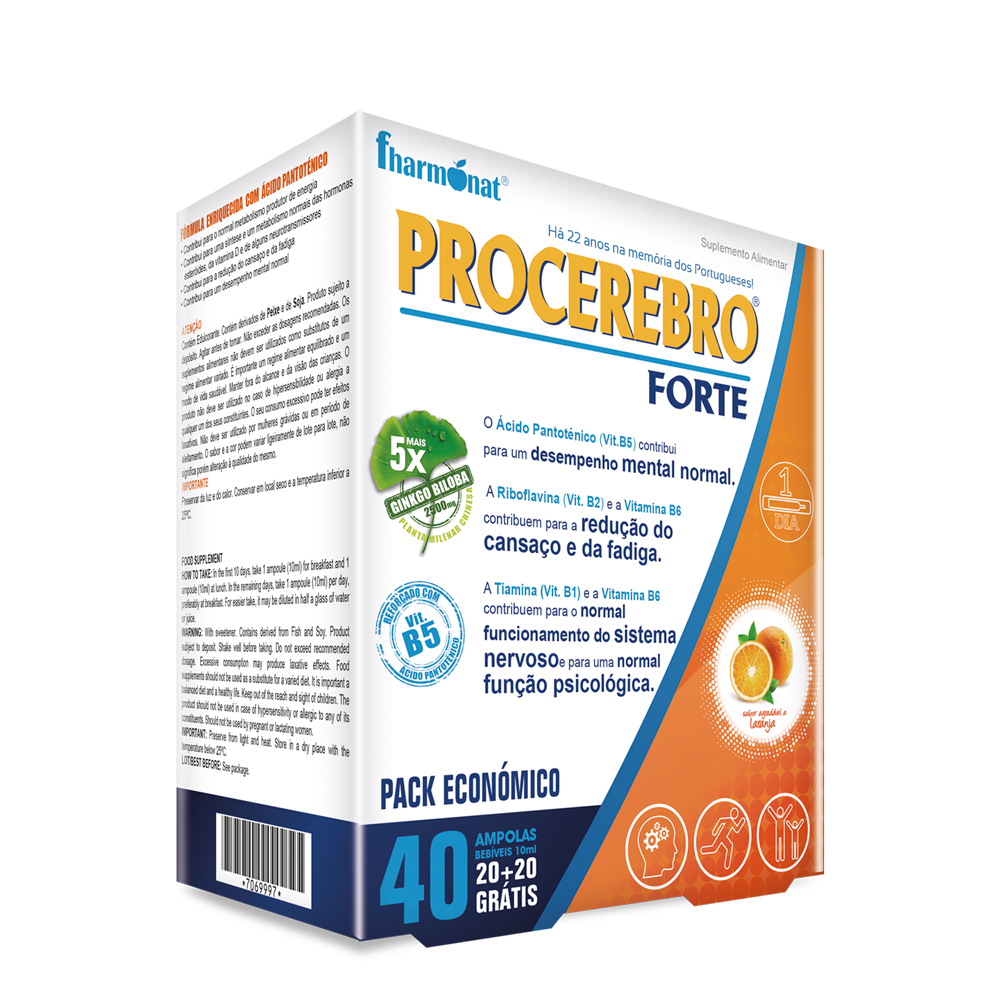 510545p procerebro forte 40 ampolas fitness, nutrition