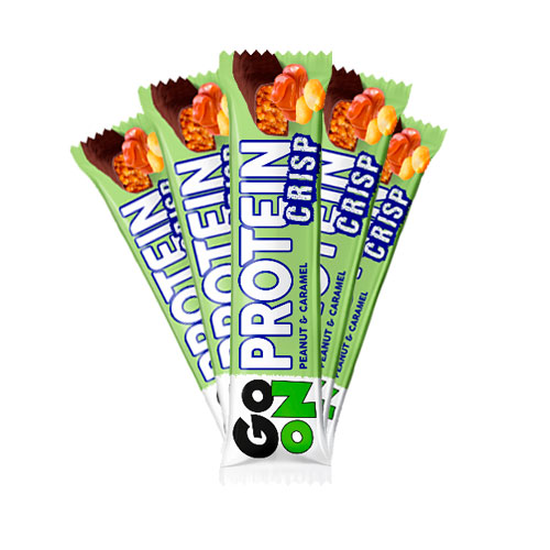 p1sante505405 go on  5x protein crisp bar peanut caramel 50g fitness, nutrition