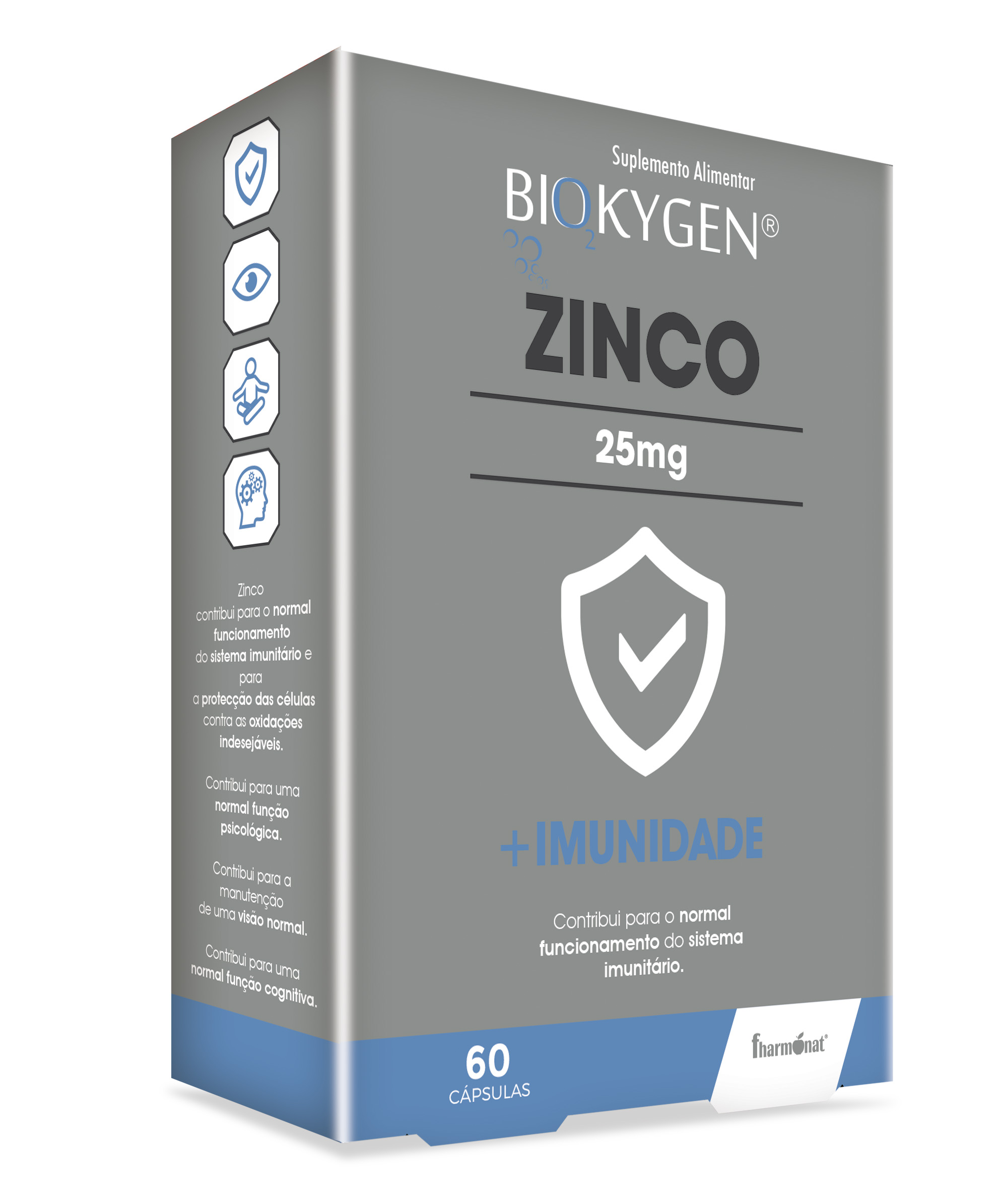 5200509 biokygen zinco 60 caps fitness, nutrition