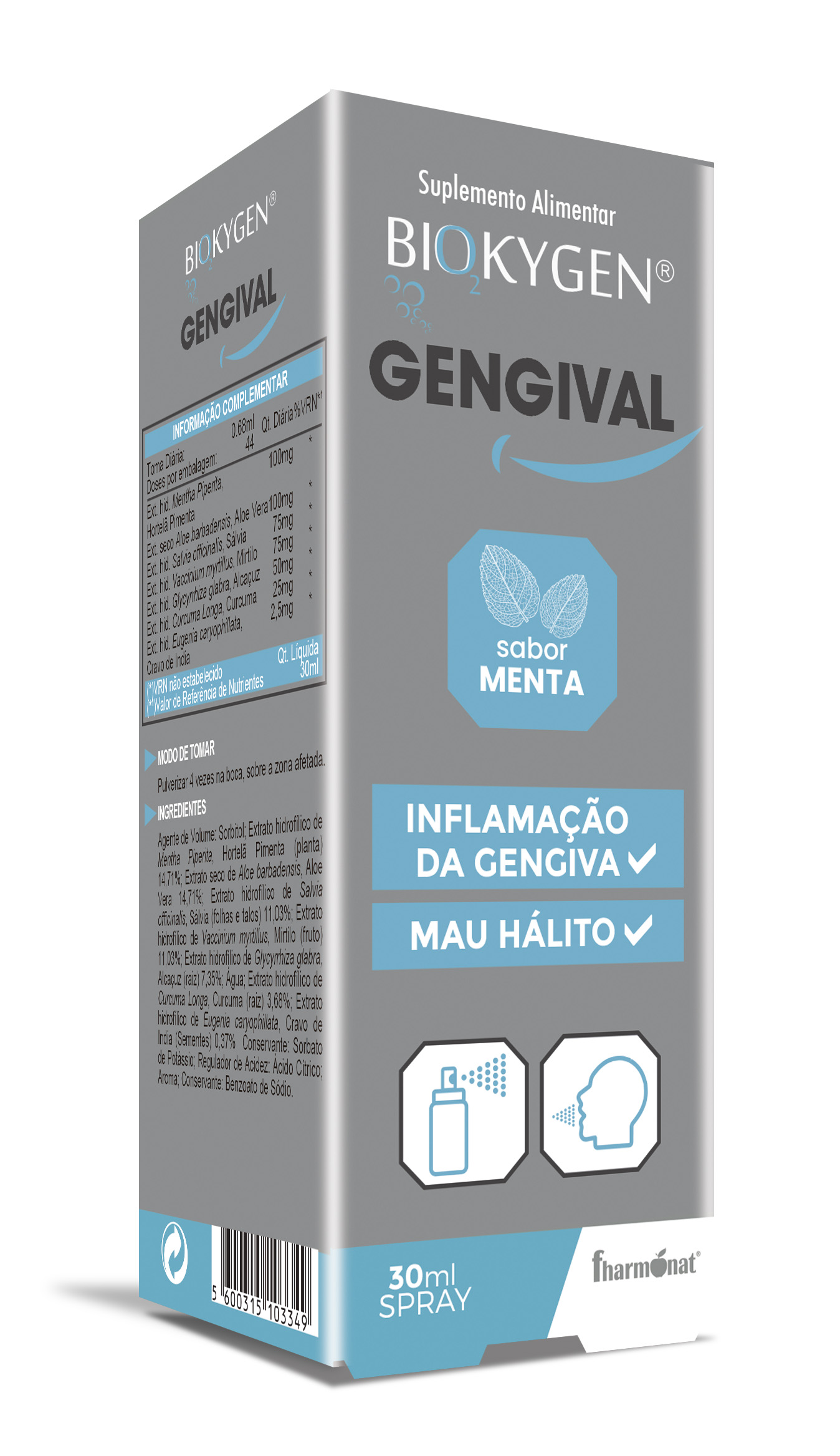 5900852 biokygen gengival spray 30ml fitness, nutrition