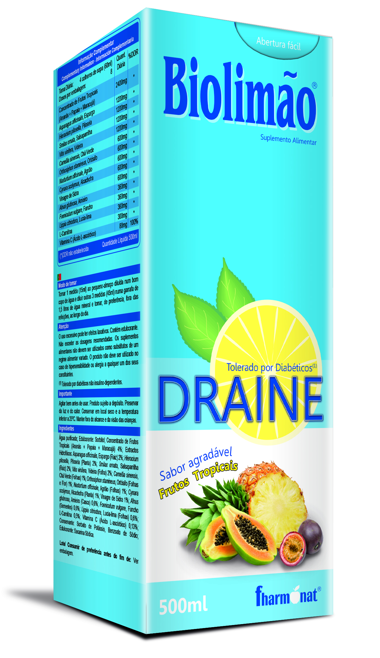 6000225 biolimao draine man 500ml fitness, nutrition