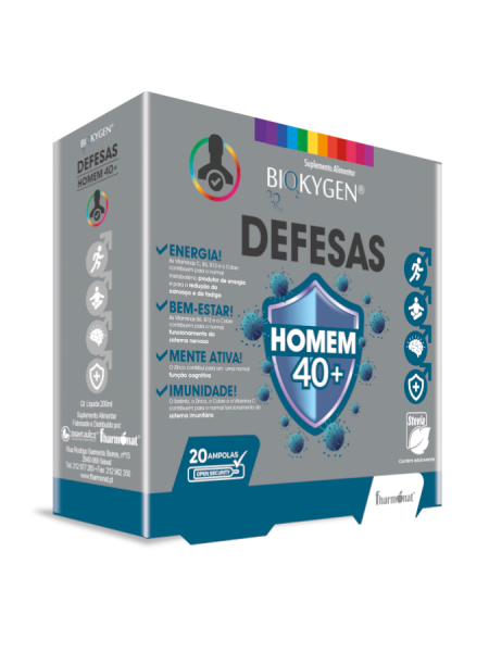 5100888 biokygen defesas homem 40 20 ampolas fitness, nutrition