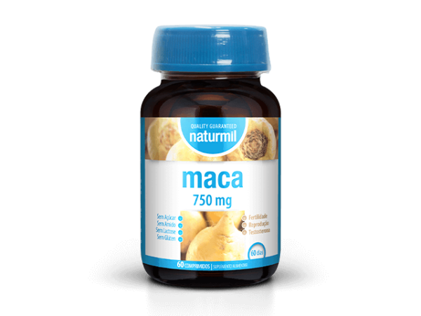 111111 maca 750mg 60 comprimidos naturmil fitness, nutrition