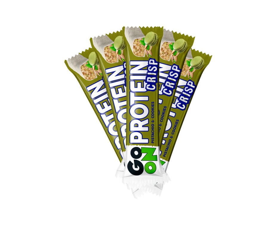 san2425453601070 go on 5x barras proteicas crocantes de pistachio 50 gr fitness, nutrition
