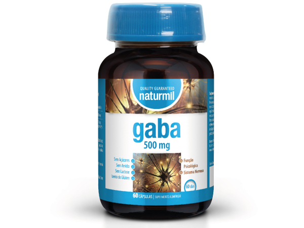 30103605001 gaba 500mg 60 capsulas naturmil fitness, nutrition