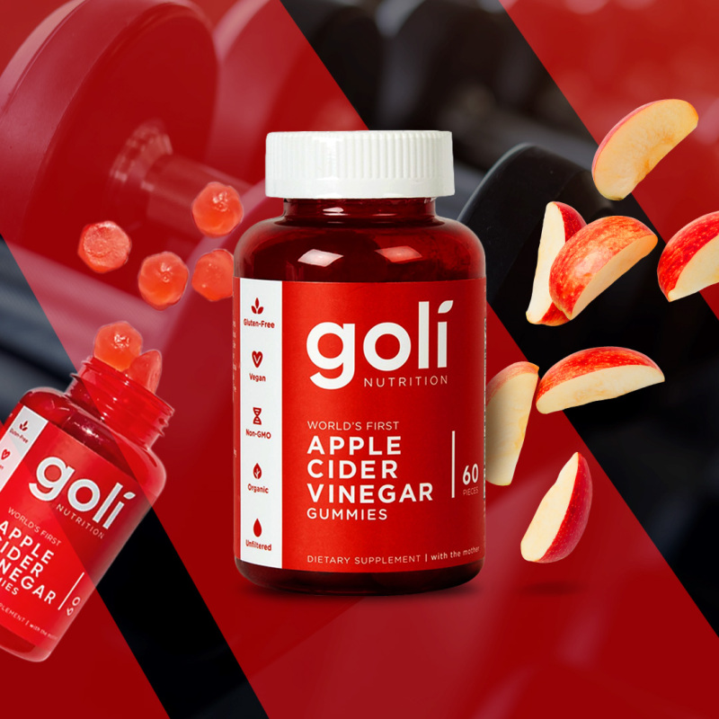 goli1318 goli nutrition goma de viangre de maca 60 unidades fitness, nutrition