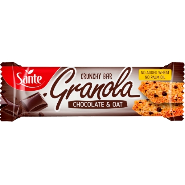 p1sante5347 granola cereal bar oats and chocoolate 40g fitness, nutrition