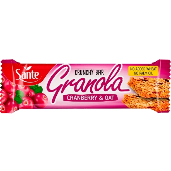 p1sante5348 granola cereal bar oats and cranberry 40g fitness, nutrition