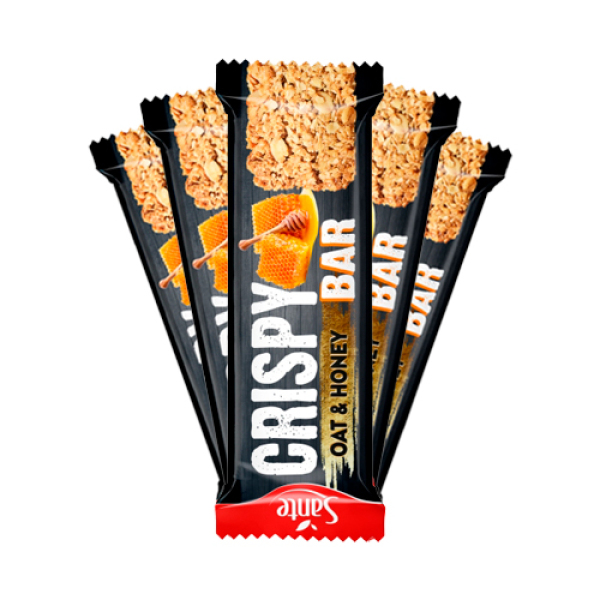 p1sante5349 crispy cereal bar oats and honey 40g fitness, nutrition