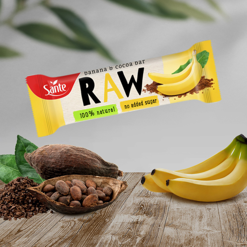 p1sante9924 raw fruit bar banana amp cocoa 35g fitness, nutrition