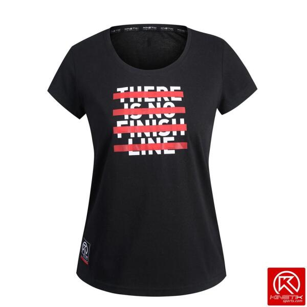 20000801 casual t shirt quotthere is no finish linequot woman fitness, nutrition