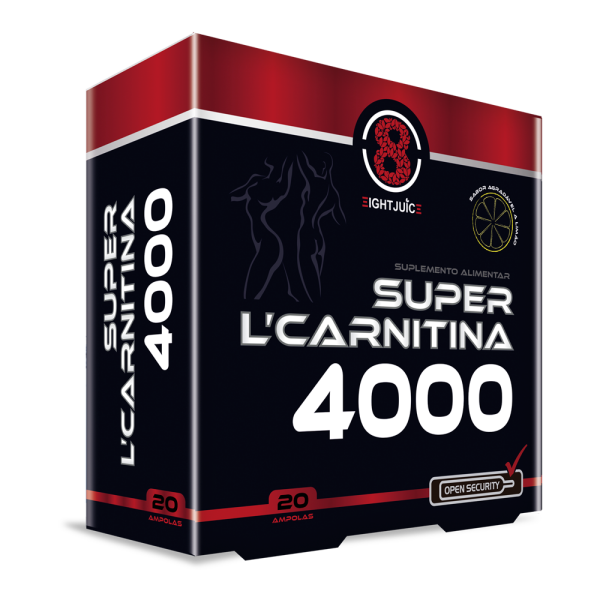 5100819 super lcarnitina 4000 20 ampolas fitness, nutrition