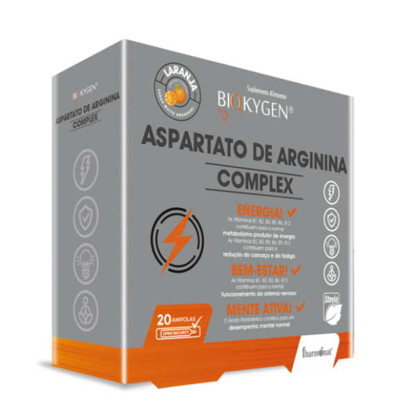 5100820 aspartato de arginina complex 20 ampolas fitness, nutrition