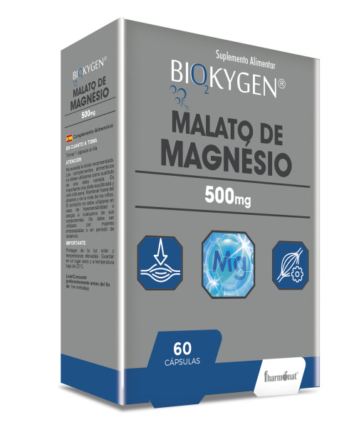 5200863 biokygen malato de magnesio 500mg fitness, nutrition