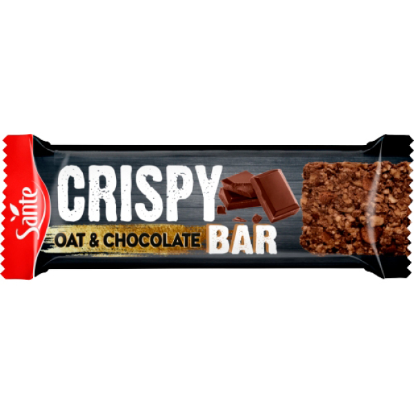 p1sante65247 crispy bar oat and chocolate 40g fitness, nutrition